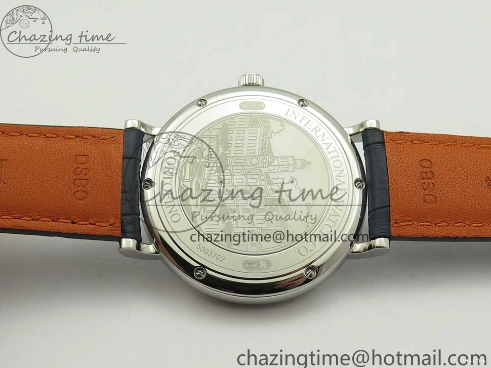 MIROTIME 0518 Portofino Automatic SS FKF 1:1 Best Edition Blue Dial on Blue Leather Strap A Cozy 7133